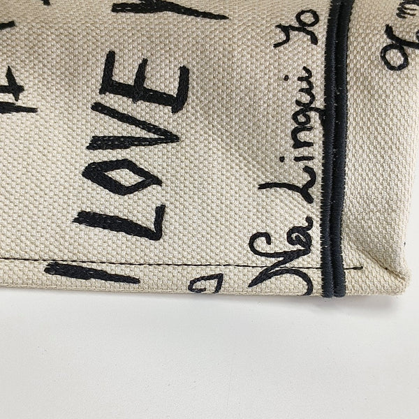 Authenticated pre-owned Book Tote Large Canvas White - Tote Bag at Looply