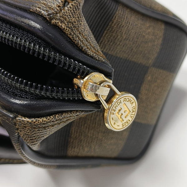 Coated Canvas Shoulder Bag Black