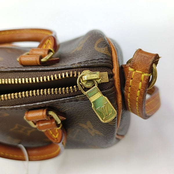 SPEEDY Nano Monogram Coated Canvas Brown