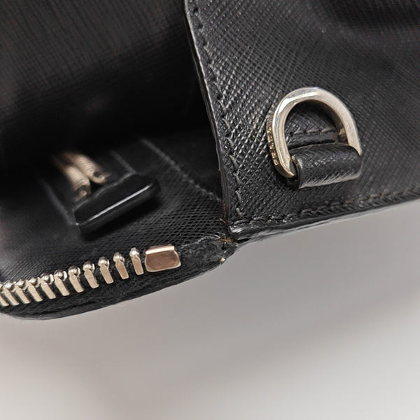 Saffiano Calfskin Clutch Black