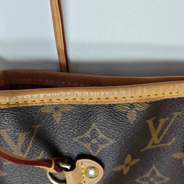 NEVERFULL INSIDE OUT MM Monogram Fabric Red
