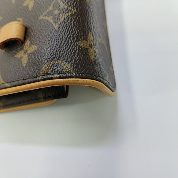 FLORENTINE Monogram Coated Canvas Brown