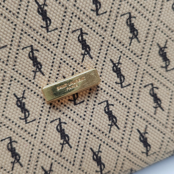 MONOGRAM ALL OVER Small Fabric Beige