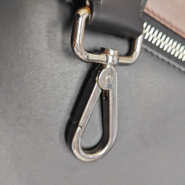 Coated Canvas Shoulder Bag Brown