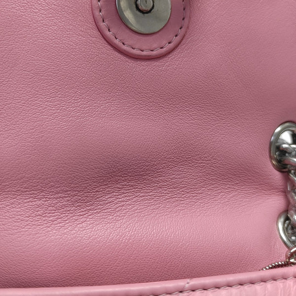 Hourglass Small Quilted Lambskin Pink