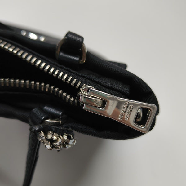 Nylon Shoulder Bag Black