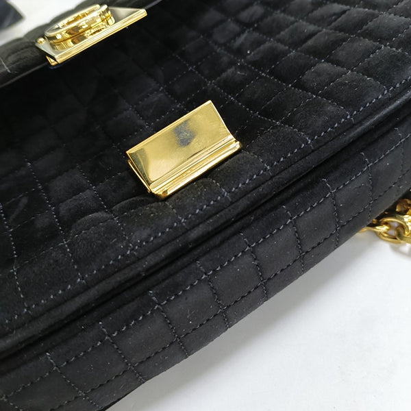 Authenticated pre-owned C Suede Black - Shoulder Bag at Looply