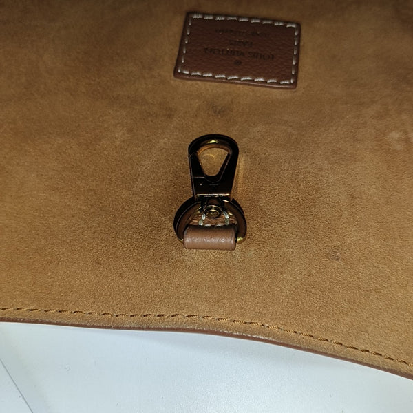 LOW KEY HOBO PM Monogram Calfskin Brown