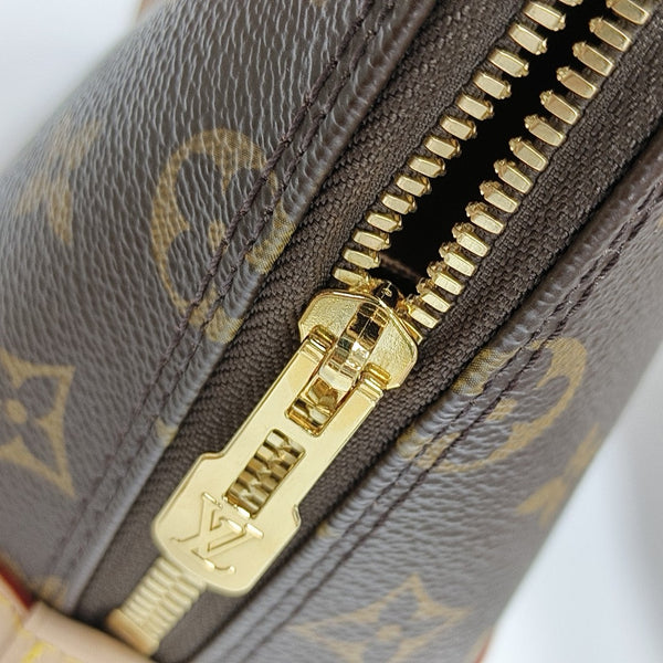 ALMA BB Monogram Coated Canvas Brown