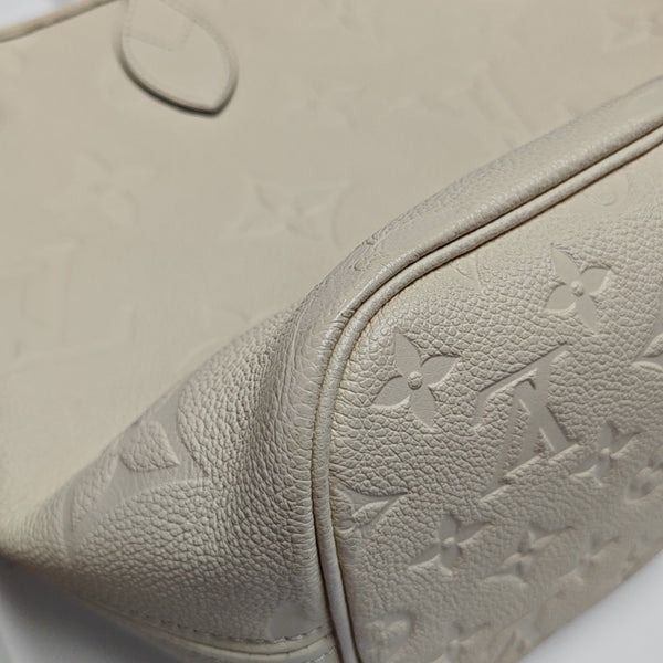 NEVERFULL MM Monogram Calfskin Beige