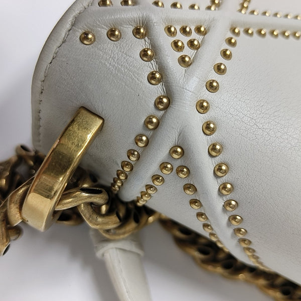 Diorama Small Cannage Calfskin White
