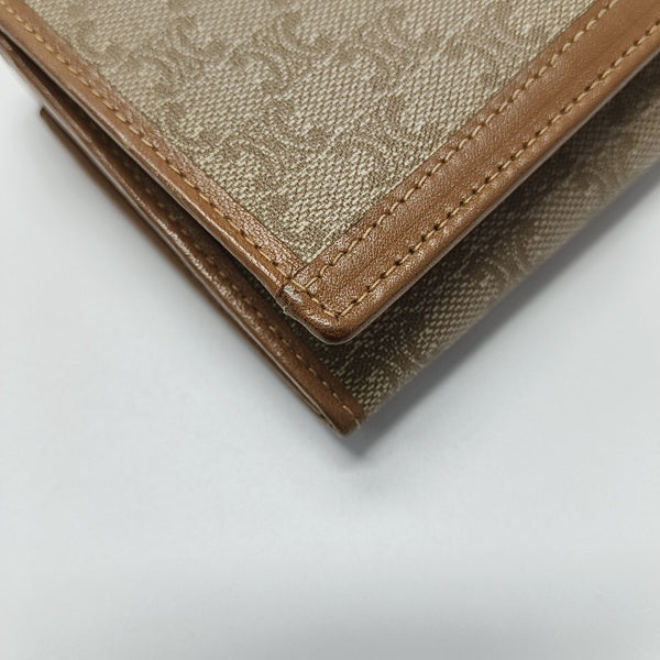 Coated Canvas Wallet Beige