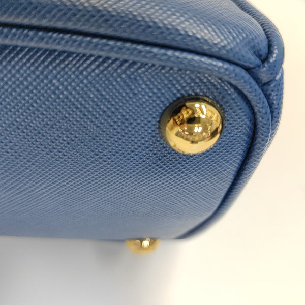 Galleria Super Mini Saffiano Calfskin Blue