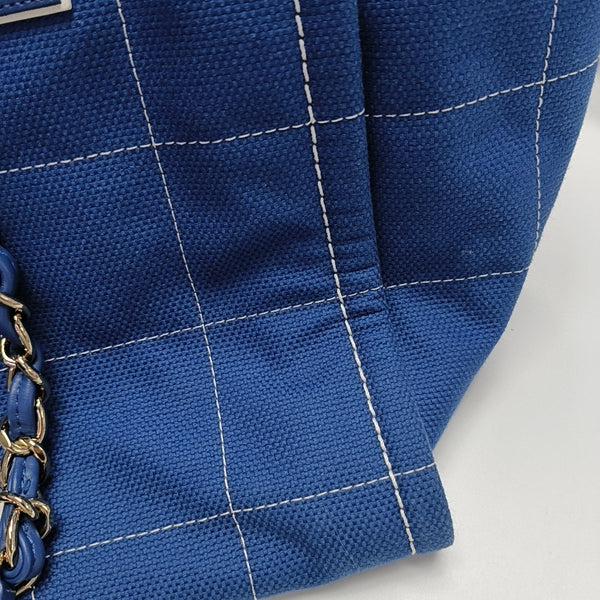 DEAUVILLE Large Quilted Canvas Blue