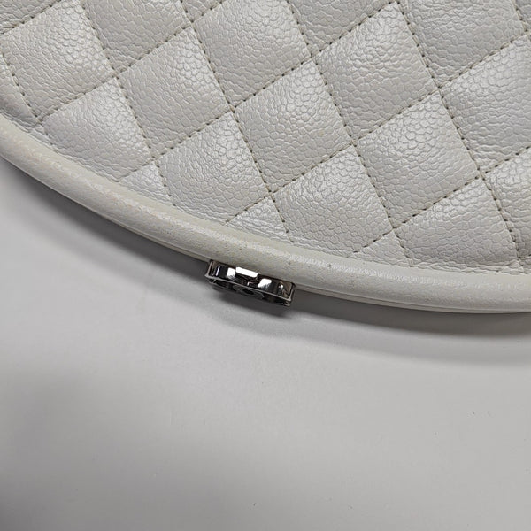 Quilted Lambskin Clutch White