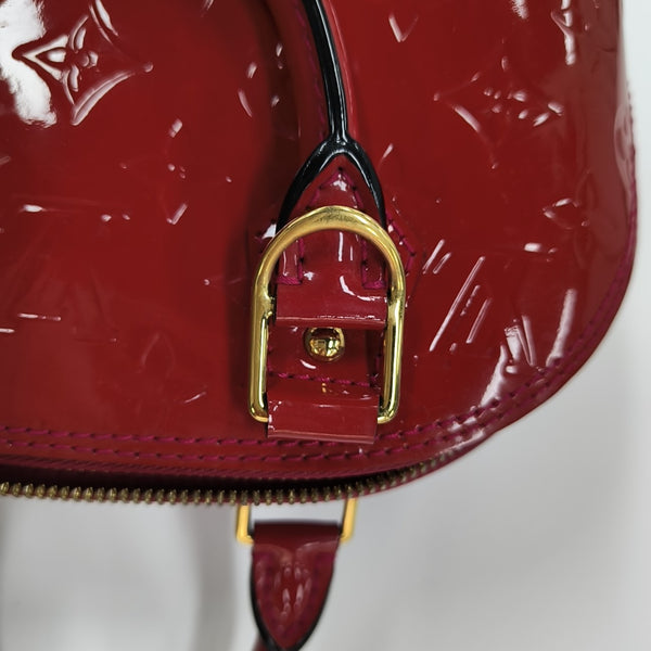 ALMA BB Monogram Patent Leather Red
