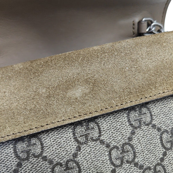 Dionysus Super Mini Monogram Coated Canvas Beige