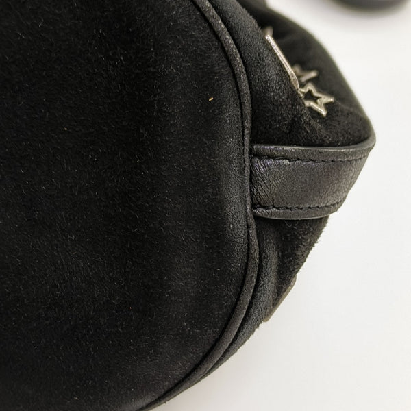 Suede Bucket Bag Black