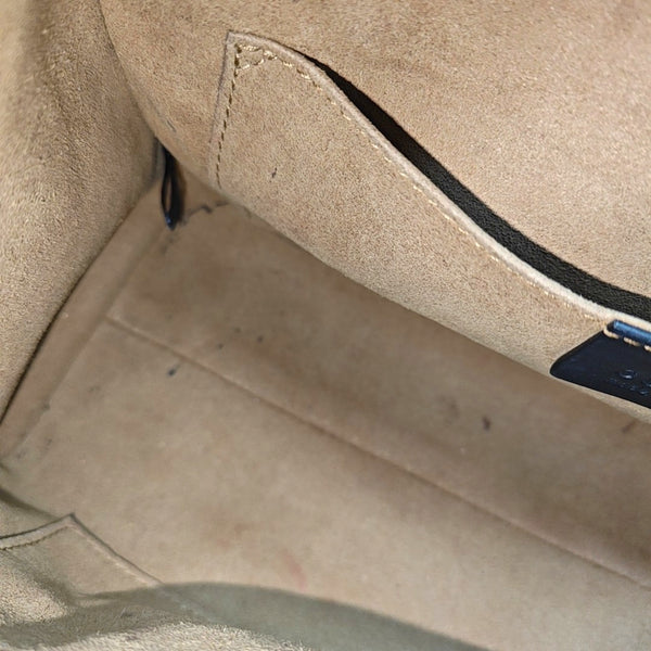 Padlock Small Monogram Coated Canvas Beige
