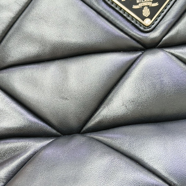System Quilted Nylon Black