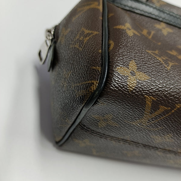 Monogram Coated Canvas Clutch Brown