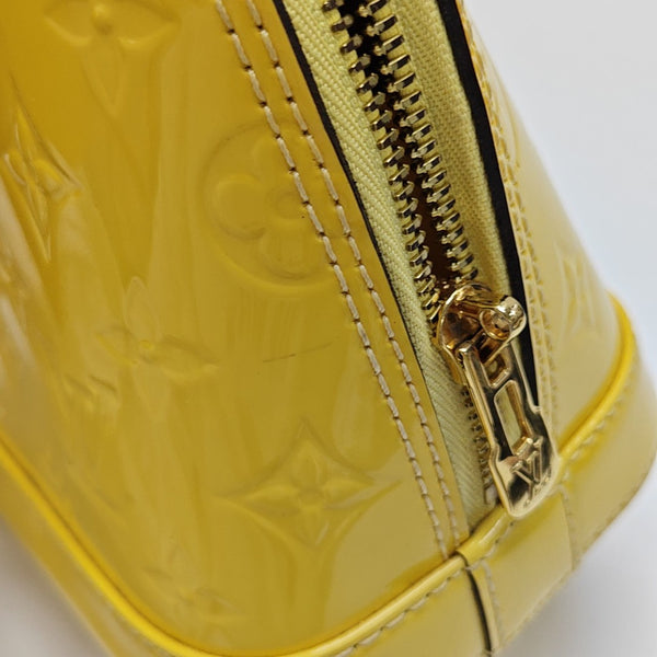 ALMA BB Monogram Patent Leather Yellow