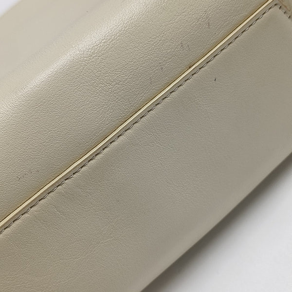 Calfskin Shoulder Bag Small White