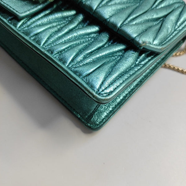 Matelassé Quilted Lambskin Blue