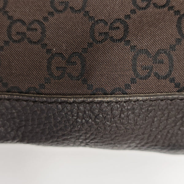 Monogram Nylon Shoulder Bag Brown