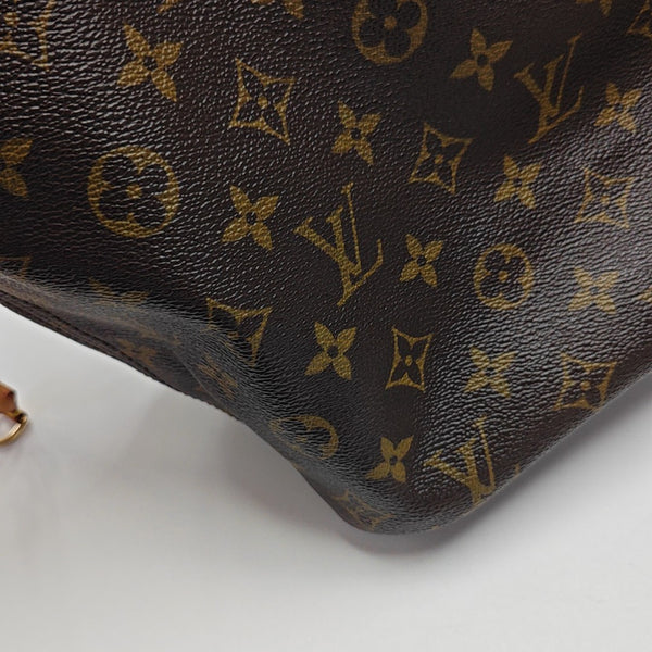 NEVERFULL MM Monogram Coated Canvas Brown