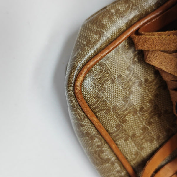 Coated Canvas Belt Bag Brown