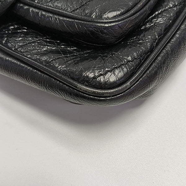 NIKI Large Chevron Calfskin Black