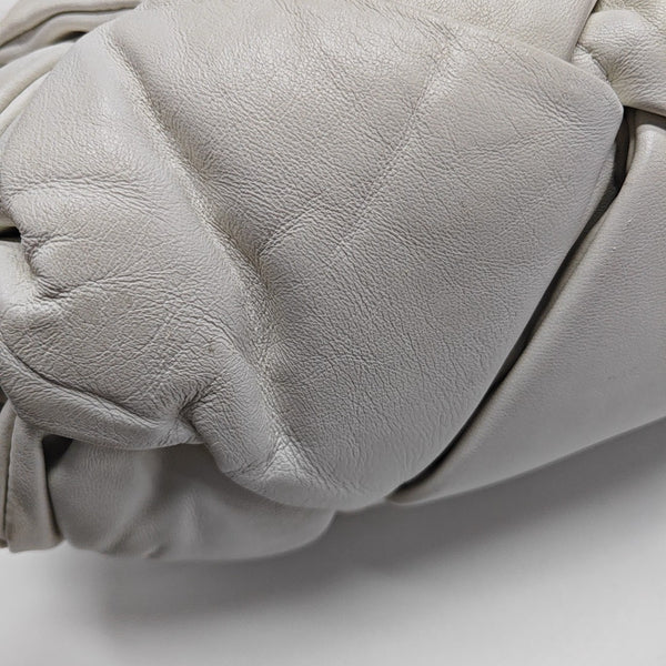 Lambskin Top Handle Bag White