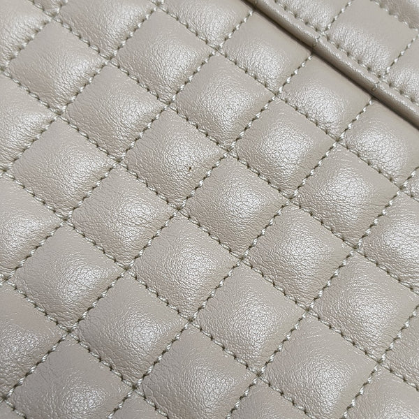 C Medium Quilted Calfskin Beige