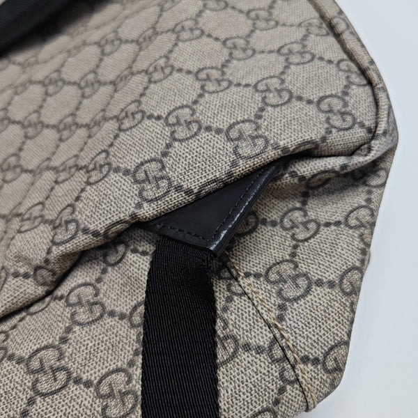 Monogram Coated Canvas Backpack Brown