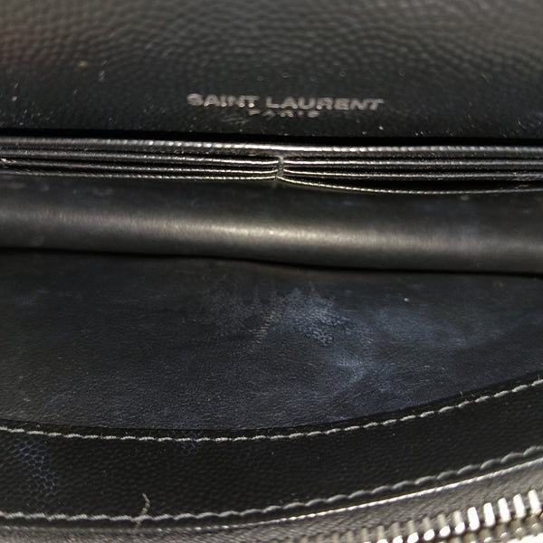MONOGRAM Chevron Calfskin Black
