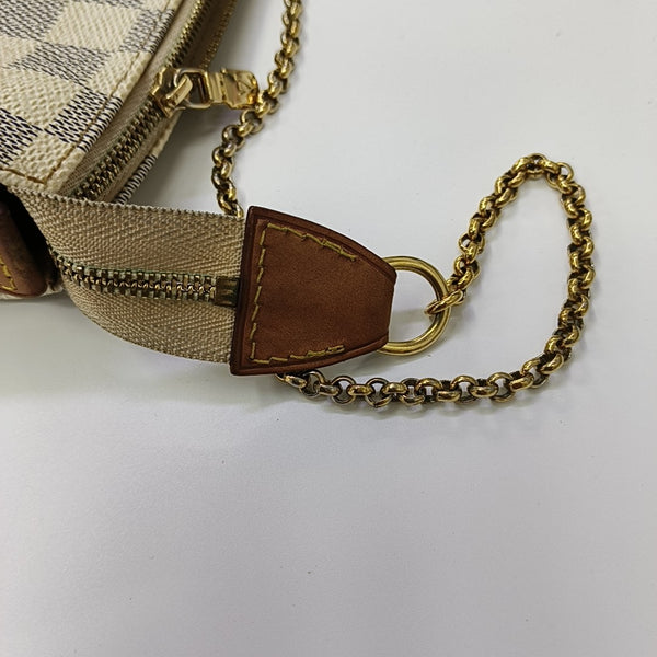 EVA Damier Azur Coated Canvas White