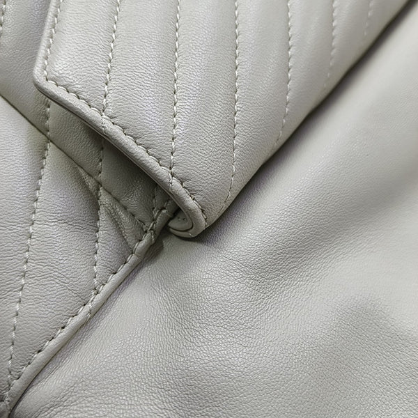 JOE Quilted Lambskin White