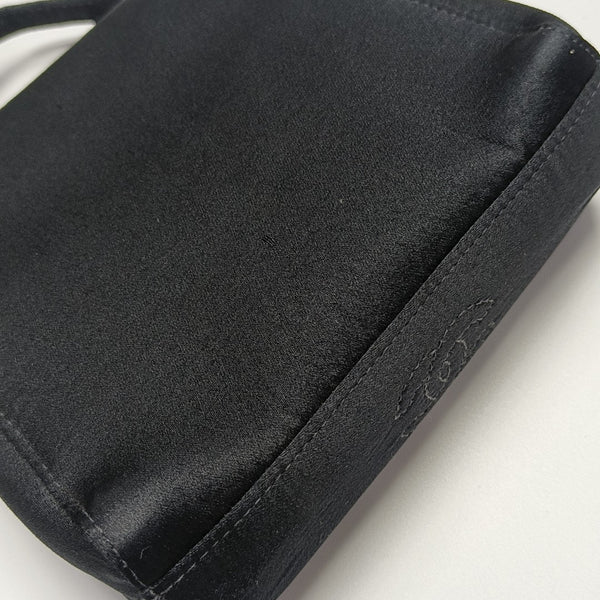 Silk Satin Tote Bag Black