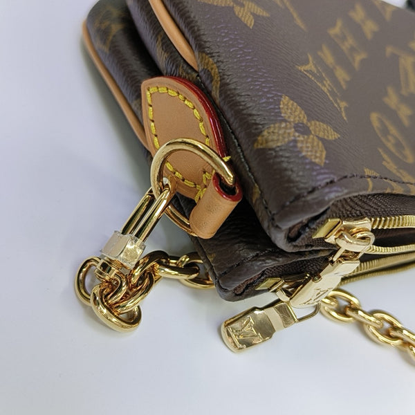 LIV POCHETTE Monogram Coated Canvas Brown
