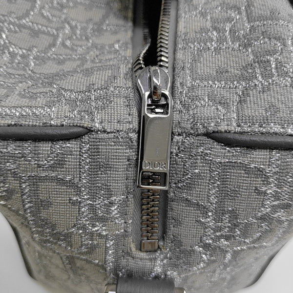 Oblique Canvas Shoulder Bag Gray