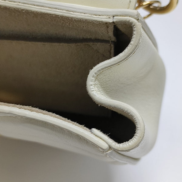 Drew Mini Quilted Calfskin White