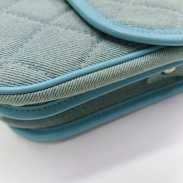 Quilted Denim Blue