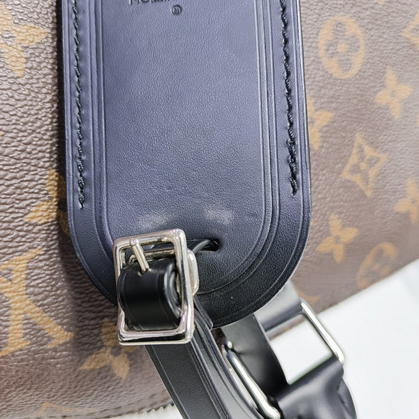 KEEPALL 45 Damier Ebene Coated Canvas Brown