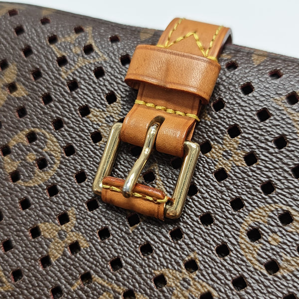Monogram Coated Canvas Shoulder Bag Brown