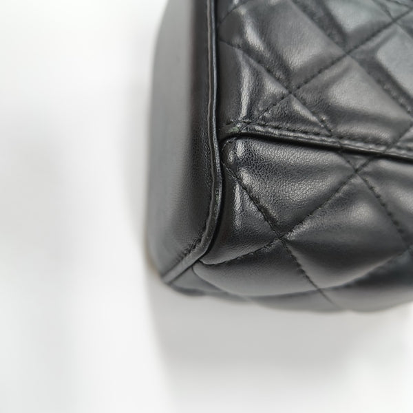 VANITY CASE Mini Quilted Lambskin Black