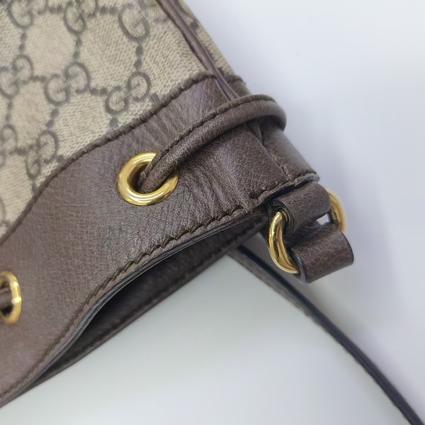 Ophidia Mini Monogram Coated Canvas Beige