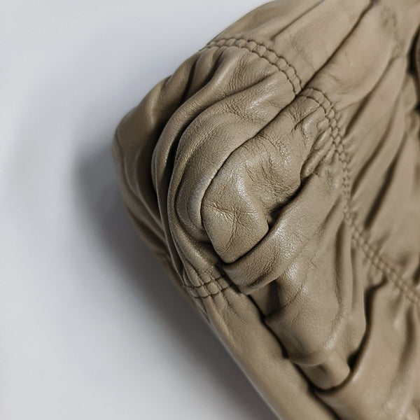 Gaufre Quilted Lambskin Beige