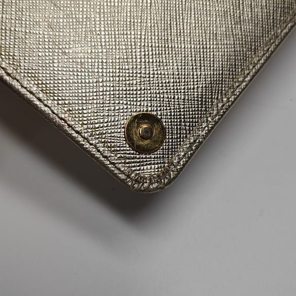 Saffiano Calfskin Shoulder Bag Gold