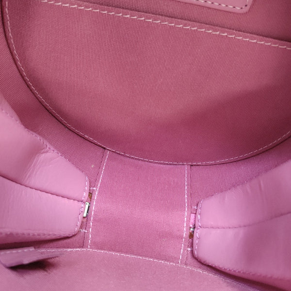 ROUND Quilted Patent Leather Pink